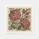 Carnation Blume Tile Antique Rustikale Kunst Serviette (Vorderseite)