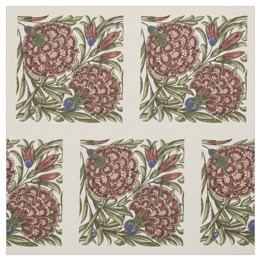 Carnation Blume Tile Antique Rustikale Kunst Stoff (Muster)