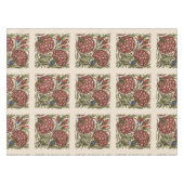 Carnation Blume Tile Antique Rustikale Kunst Tischdecke (Vorderseite (Horizontal))