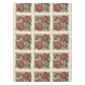 Carnation Blume Tile Antique Rustikale Kunst Tischdecke (Vorderseite)
