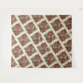 Carnation Blume Tile Antique Rustikale Kunst Wandteppich (Vorderseite (Horizontal))