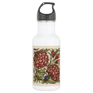 Carnation Blume Tile Antiquitäten Kunst Edelstahlflasche