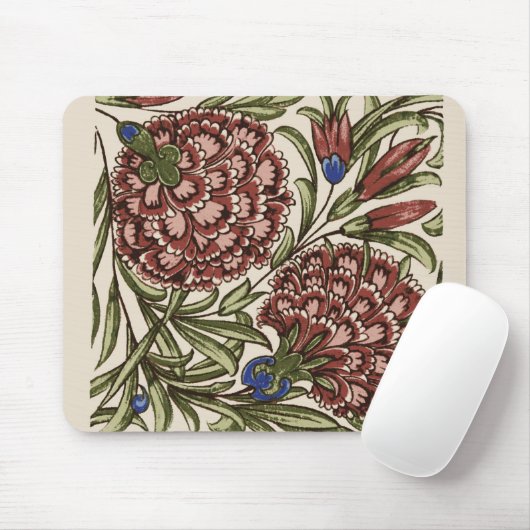 Carnation Blume Tile Antiquitäten Kunst Mousepad (Mit Mouse)