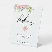 Carnation Boho Floral Ladys Bad Wedding Sockelschild (Vorderseite)