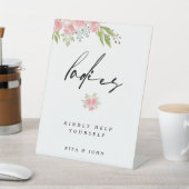 Carnation Boho Floral Ladys Bad Wedding Sockelschild (In SItu)