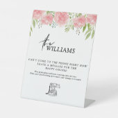 Carnation Boho Wedding Telefon Audio Gäestbook Sockelschild (Vorderseite)