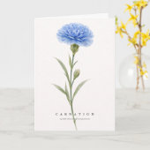 Carnation Botanical Art Symbol of Love & Good Luck Karte (Gelbe Blume)