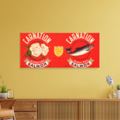 Carnation Brand Lachs Label- Seattle, WA Leinwanddruck (Insitu (Wohnzimmer))