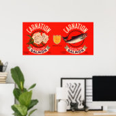 Carnation Brand Lachs Label- Seattle, WA Poster (Heimbüro)