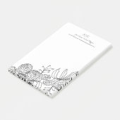 Carnation Floral Botanische Blume Kunst Post-it Klebezettel (angewinkelt)