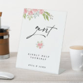 Carnation Floral Gents Badezimmer Hochzeitszeichen Sockelschild (In SItu)