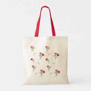 Carnation Floral Muster Totbeutel Tragetasche