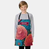 Carnation Floral Personalisiertes Muster Schürze (Getragen)
