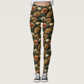 Carnation Flower Active Wear Carnation Floral Moms Leggings (Vorderseite)