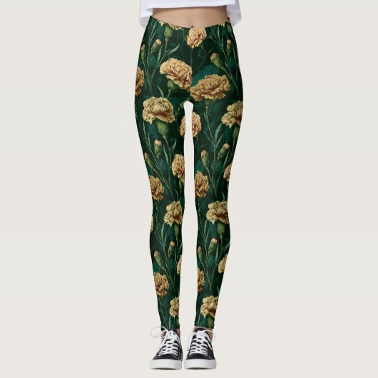 Carnation  Flower Athletic Carnation Fantasy Best  Leggings (Vorderseite)