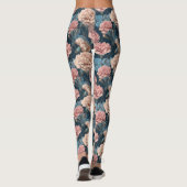 Carnation Flower Cardio Carnation Floral Moms Day  Leggings (Rückseite)
