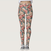 Carnation Flower Fitness Fashion Carnation Flower  Leggings (Vorderseite)