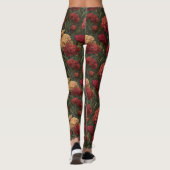 Carnation Flower Gym Wear Carnation Themed  Leggings (Rückseite)