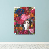 Carnation Goddess in Winter Light Acrylic Wall Art Leinwanddruck (Insitu (Holzboden))