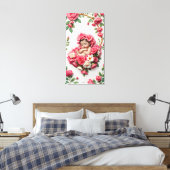 Carnation Halo - Baby Girl Birth Blume Art Leinwanddruck (Insitu (Schlafzimmer))