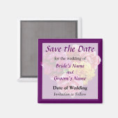 Carnation Heart Mixed Colors Save the Date Magnet (Vorderseite/Rückseite)