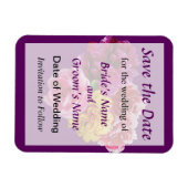 Carnation Heart Mixed Colors Save the Date Magnet (Horizontal)