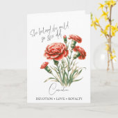 Carnation January Birth Blume Geburtstagskarte Karte (Gelbe Blume)