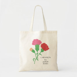 Carnation January Birth Month Blume Bag Tragetasche