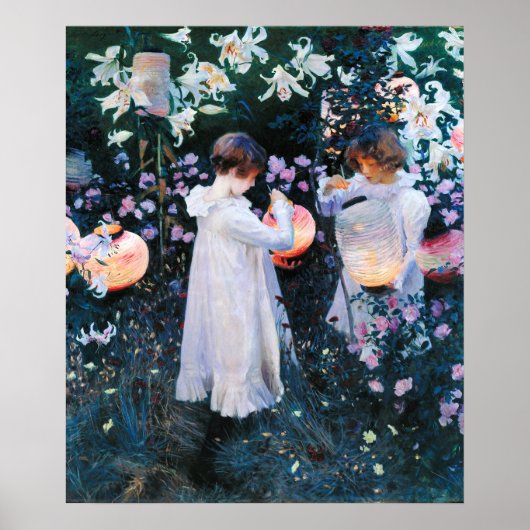 Carnation, Lily, Lily, Rose, Sargent Poster (Vorne)