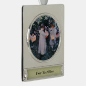 Carnation Lily Rose John Singer Sargent Art Banner-Ornament Silber (Rechts)