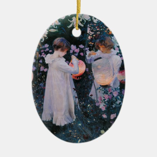 Carnation Lily Rose John Singer Sargent Art Keramik Ornament (Vorne)