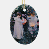 Carnation Lily Rose John Singer Sargent Art Keramik Ornament (Hinten)