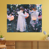 Carnation Lily Rose John Singer Sargent Art Leinwanddruck (Insitu (Wohnzimmer))