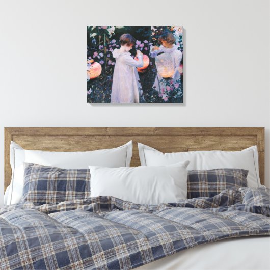 Carnation Lily Rose John Singer Sargent Art Leinwanddruck (Insitu (Schlafzimmer))
