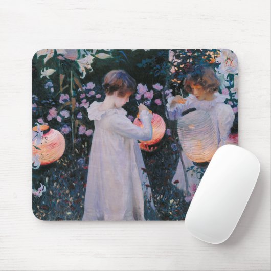 Carnation Lily Rose John Singer Sargent Art Mousepad (Mit Mouse)