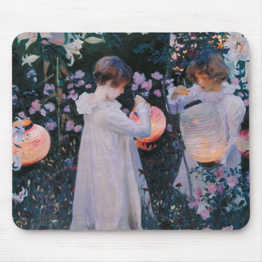 Carnation Lily Rose John Singer Sargent Art Mousepad (Vorne)
