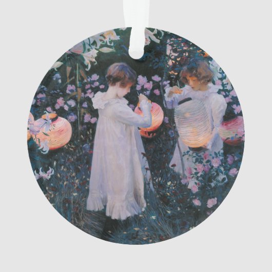 Carnation Lily Rose John Singer Sargent Art Ornament (Rückseite)