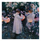 Carnation Lily Rose John Singer Sargent Art Poster (Vorderseite)