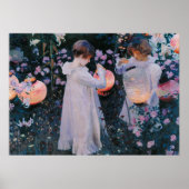 Carnation Lily Rose John Singer Sargent Art Poster (Vorne)