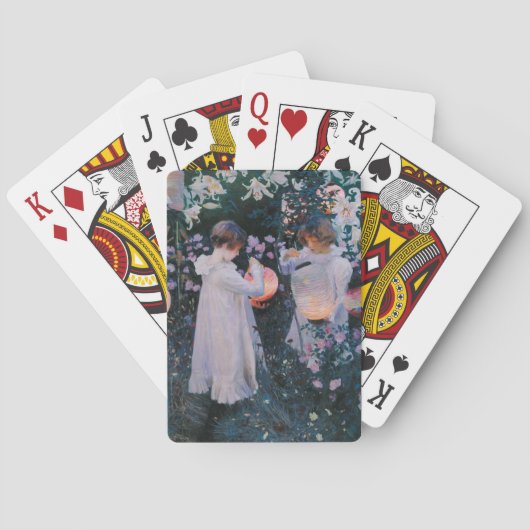 Carnation Lily Rose John Singer Sargent Art Spielkarten (Rückseite)