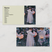 Carnation Lily Rose John Singer Sargent Art Visitenkarte (Vorne/Hinten)