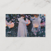 Carnation Lily Rose John Singer Sargent Art Visitenkarte (Rückseite)
