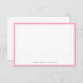 Carnation Pink Flat Note Mitteilungskarte (Vorne/Hinten)