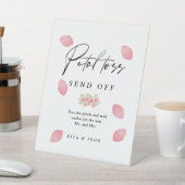Carnation Pink Floral Wedding Petal Tosend Off Sockelschild (In SItu)