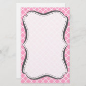 Carnation Pink Quarto Briefpapier (Vorne/Hinten)