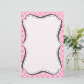 Carnation Pink Quarto Briefpapier (Stehend Vorderseite)