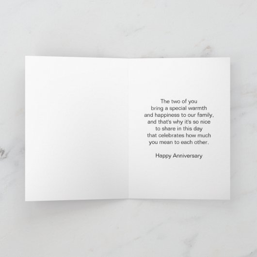 Carnation Son und Ehefrau Personalisierter Jahrest Karte (Innenseite)