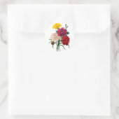 Carnation und Marigold Bouquet von Redoute Runder Aufkleber (Tasche)