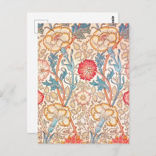 Carnation, William Morris Postkarte (Vorne/Hinten)