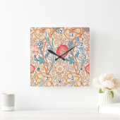 Carnation, William Morris Quadratische Wanduhr (Zuhause)